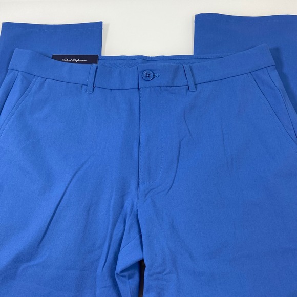 Holderness Bourne Mens 38x32 The Parker Tailored Fit Performance Golf Pants Blue